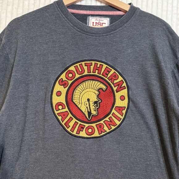 Red Jacket for USC Trojans Long Sleeve T-Shirt‎ Gray Sz L Please Read - Picture 13 of 16